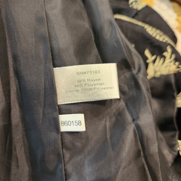 Boston Proper Novelty Print asian inspired fitted blazer Size 6 - Picture 5 of 6